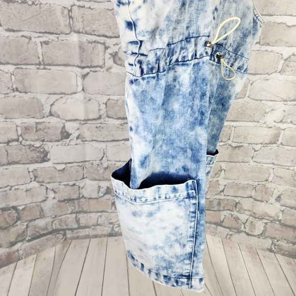 Vintage 90s Milkfed Acid Wash Denim Mini Dress Sopia Coppola One Size Japan - Picture 8 of 16